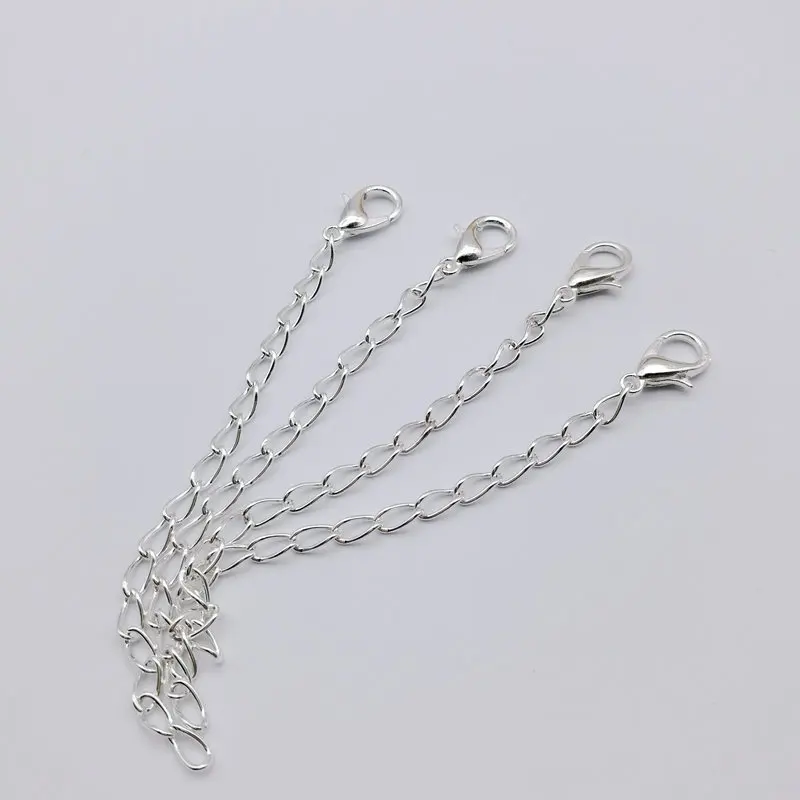 100 шт посеребренное ожерелье удлинитель цепи + модная застежка карабин|chain