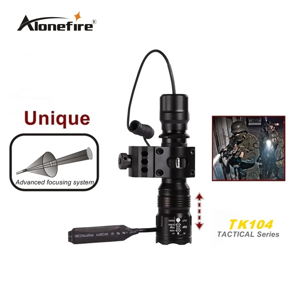 

TK104 L2 LED 8000LM Tactical Gun Flashlight 5mode Pistol Handgun Torch Light Lamp Taschenlampe+gun scope mount+remote switch