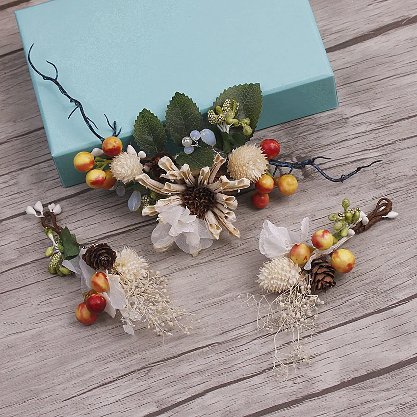 Свадебный головной убор Sen женский свежий гребень с ягодами украшения для волос