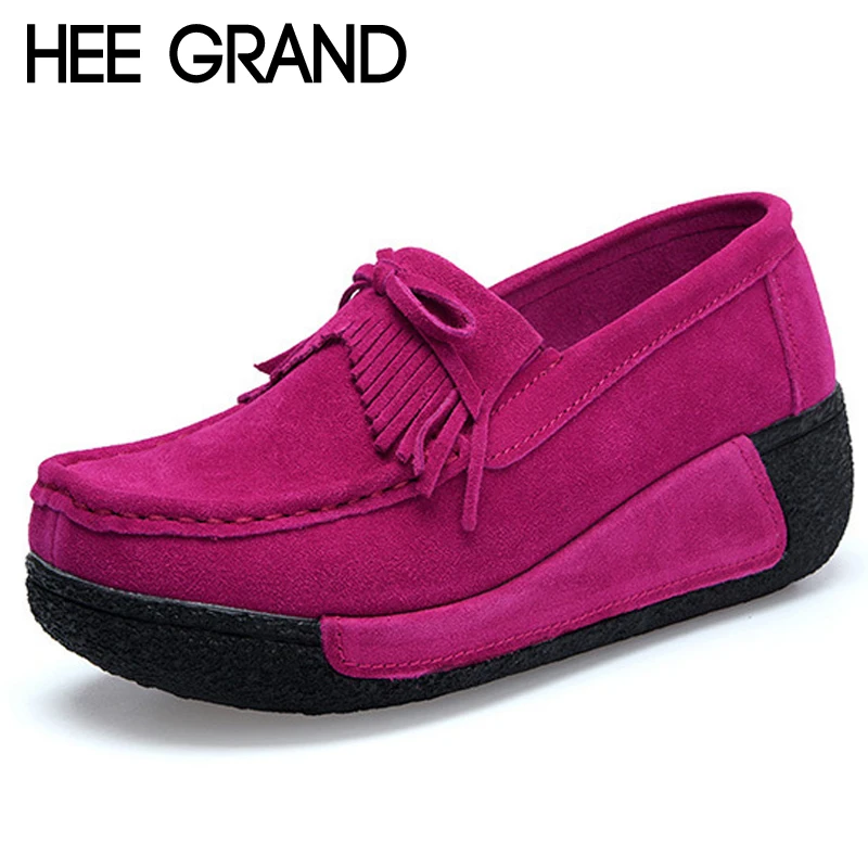 HEE GRAND/2018 г. Обувь из искусственной замши на толстой резиновой подошве с бантом