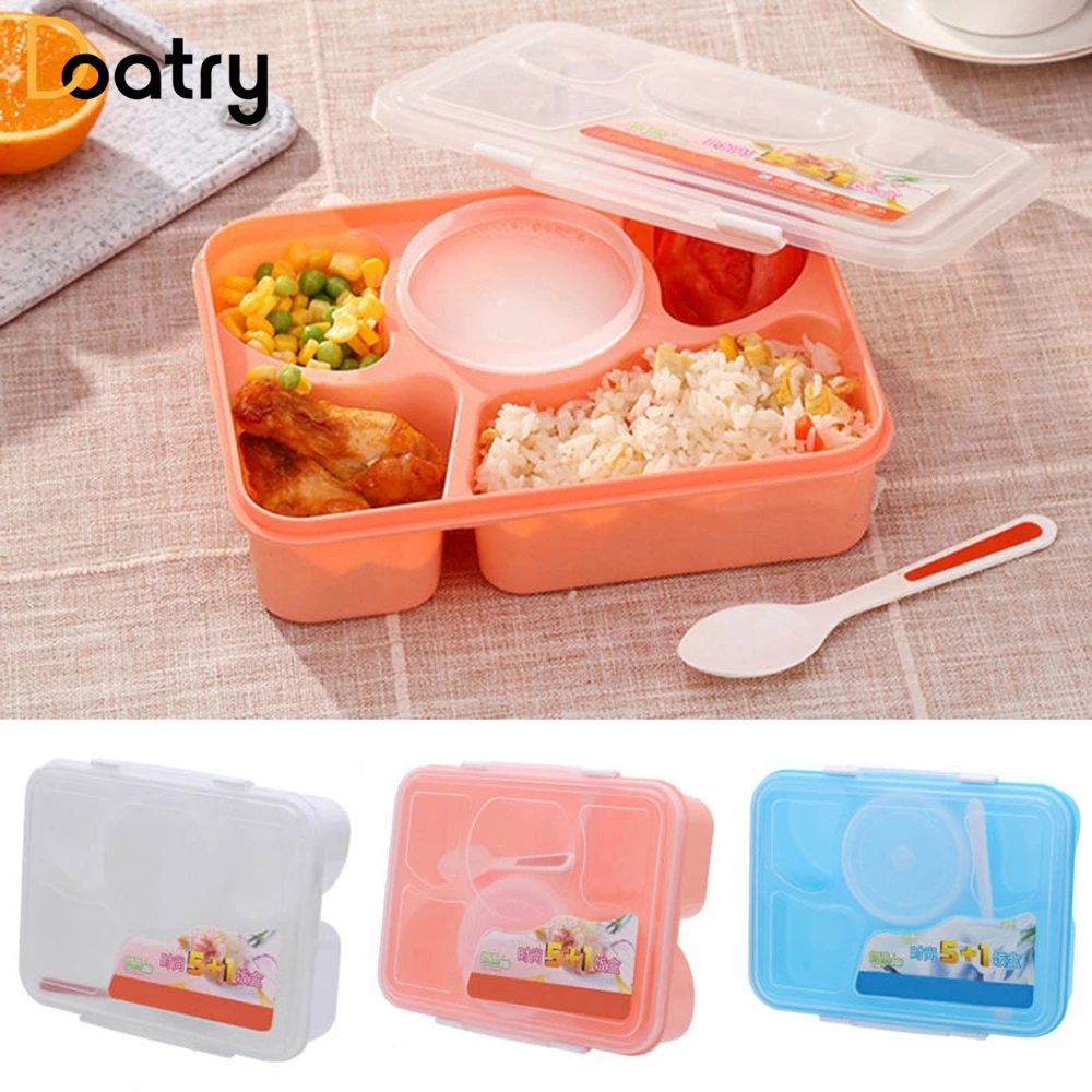 Doatry 1170 мл печь Bento Коробки для обедов с ложкой большой Ёмкость Bento Еда контейнер для хранения обеда Наборы посуды комплект