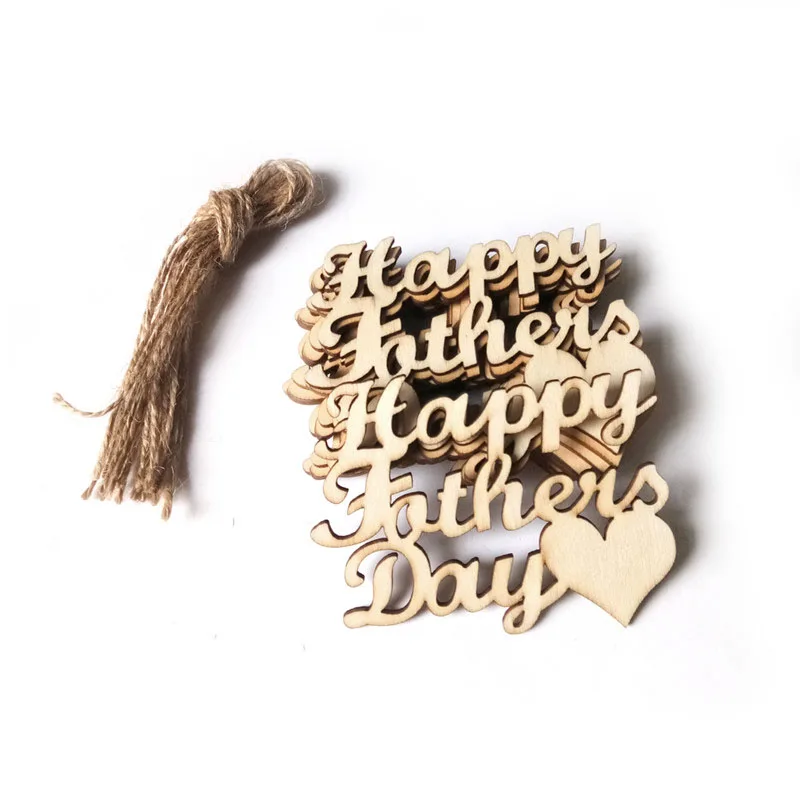 10 шт./лот деревянные буквы Happy Mother для отцов и мам лазерная резка деревянный знак