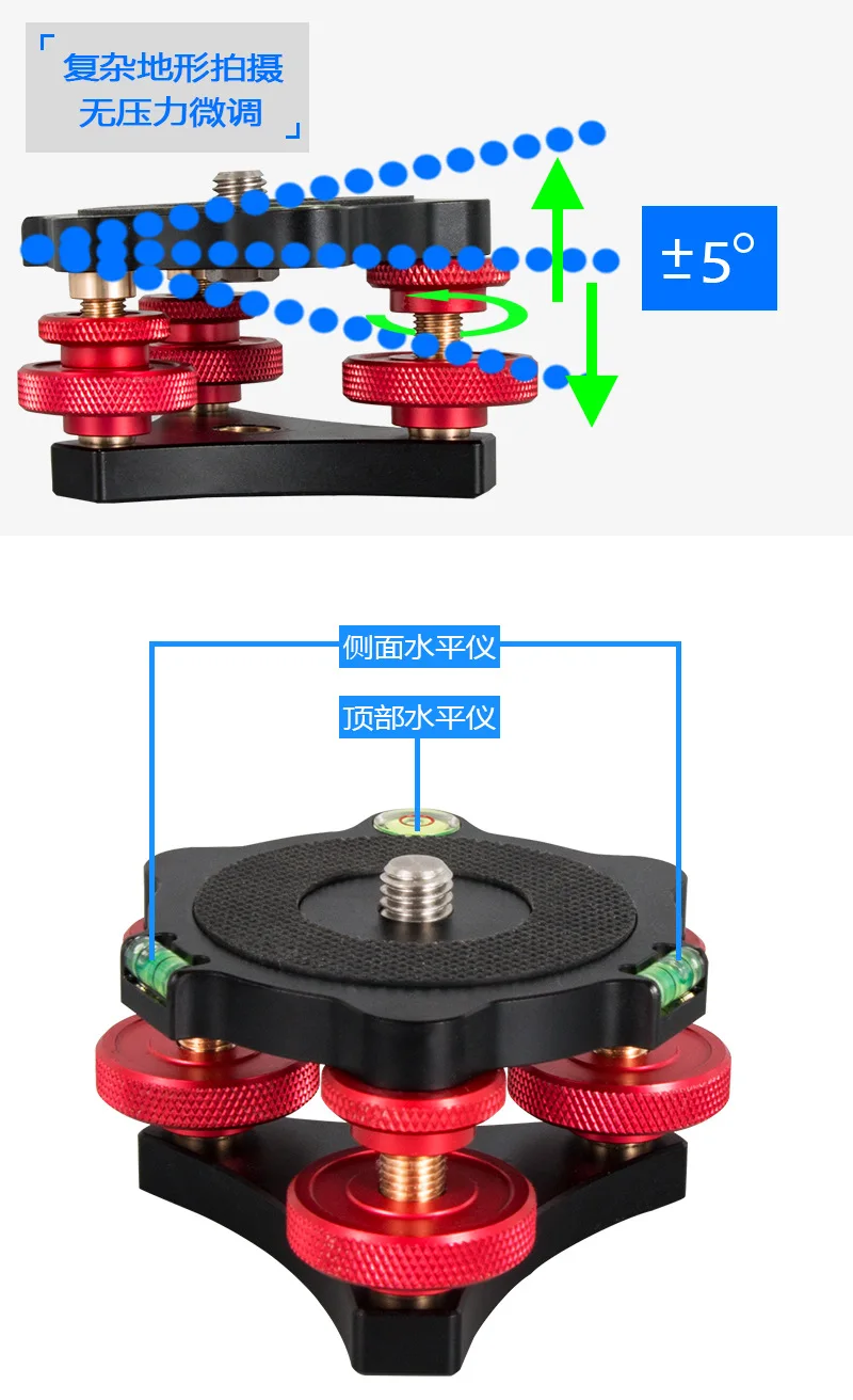 Штативная головка для камеры выравнивающее основание алюминиевый сплав