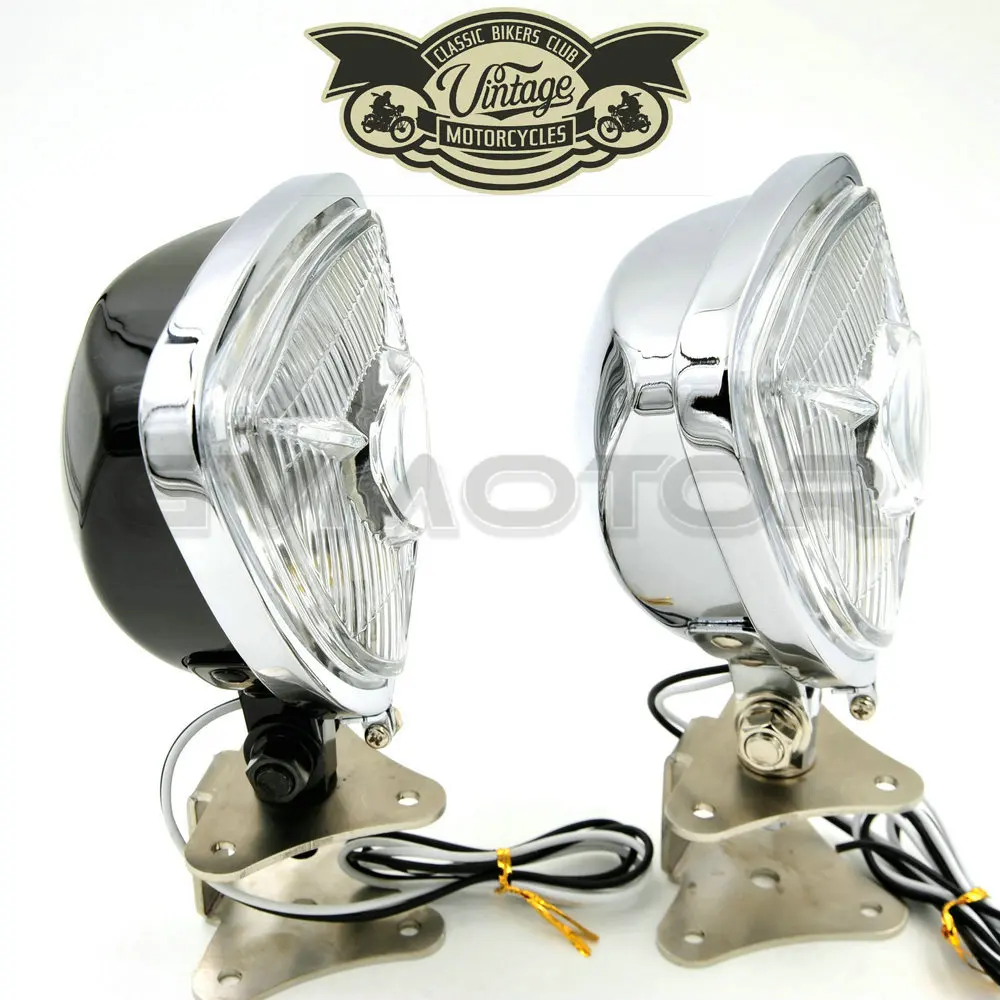 12 V/55 W H3 DEUS винтажные мотоциклетные треугольные светодиодные декоративные