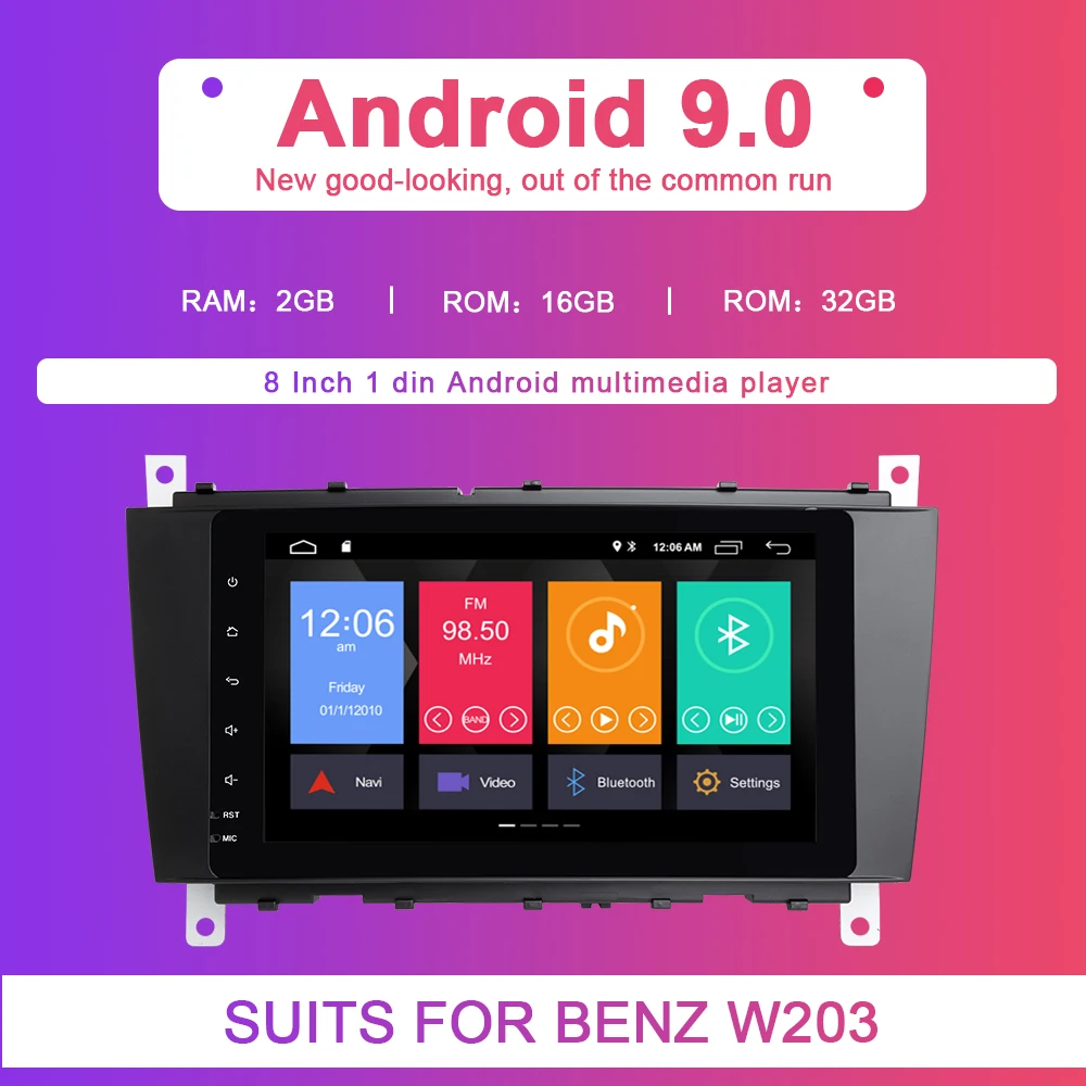 Xonrich автомобильный мультимедийный плеер 2 Din Android 9,0 gps Авторадио для Mercedes/Benz/Sprinter/W203/W209/A180/Viano/Vito/a-класс ISP