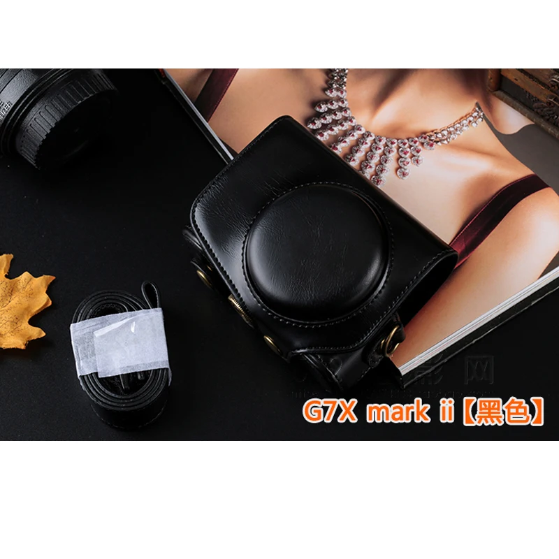 Чехол из искусственной кожи для камеры Canon Powershot G7x Mark II G7X G7X2 плечевой ремень|camera