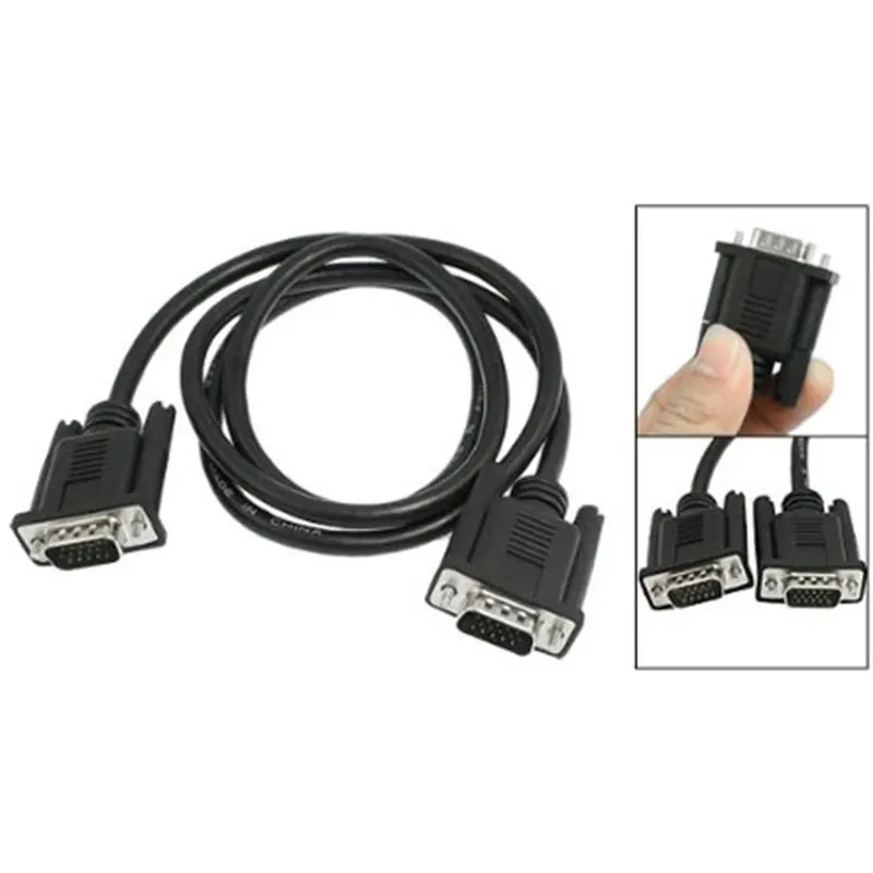 Кабель VGA M/M для ПК кабель папа-Папа 15 контактов черный 30 см | Компьютеры и офис