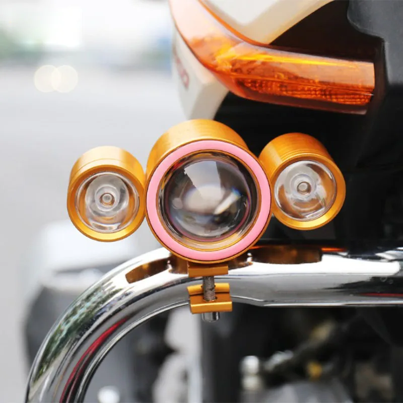 Мотоциклетный наружный светильник s разноцветный оптический круг два