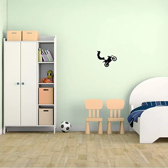 Наклейка на стену для мотокросса детей мальчиков и девочек комнаты спальни