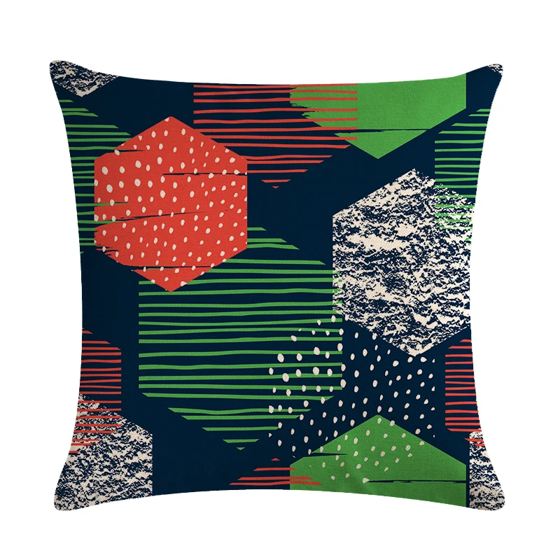 

Modern Art Abstract Cushion Cover Colorful Geometirc Pillowcase Cotton linen geometirc cushions Home Decor Throw Pillow Cover