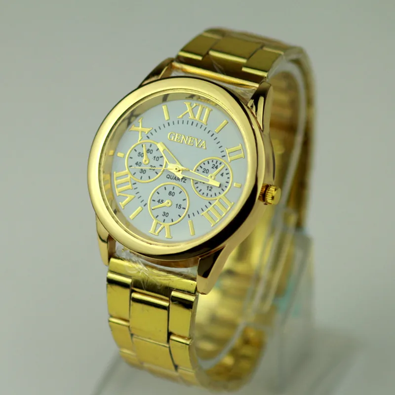 Reloj mujer 2019 Горячая Распродажа Новый бренд 3 глаз золото Женева повседневные
