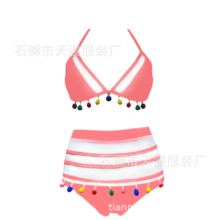 019 сексуальный ретро сетчатый купальник с бретелькой через шею бикини женский