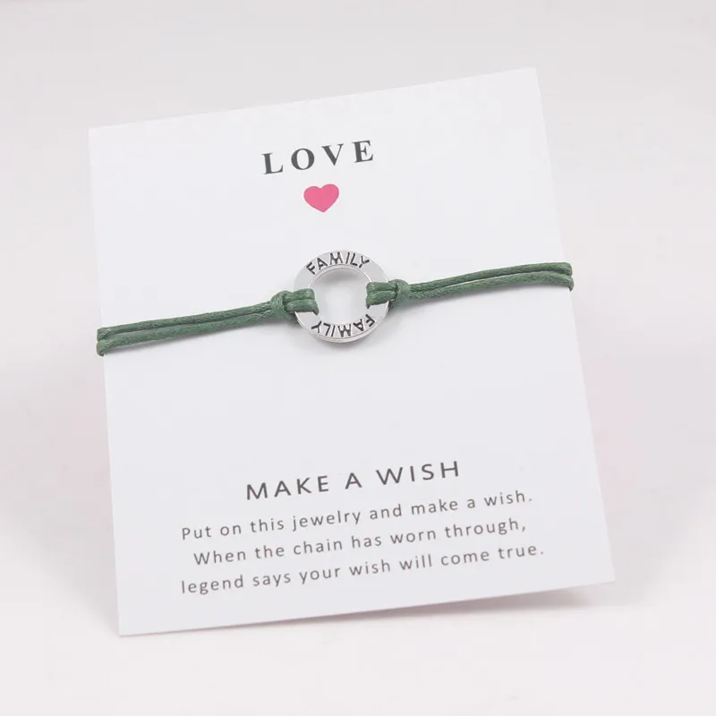 Браслет карта Wish семейный браслет с подвеской из сплава Love Lucky для мамы сына