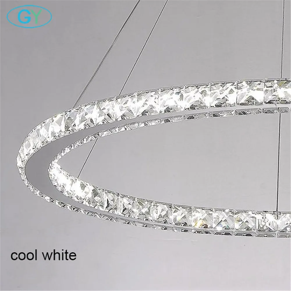 Современная светодиодная люстра кольцо потолочный хромированный светильник с