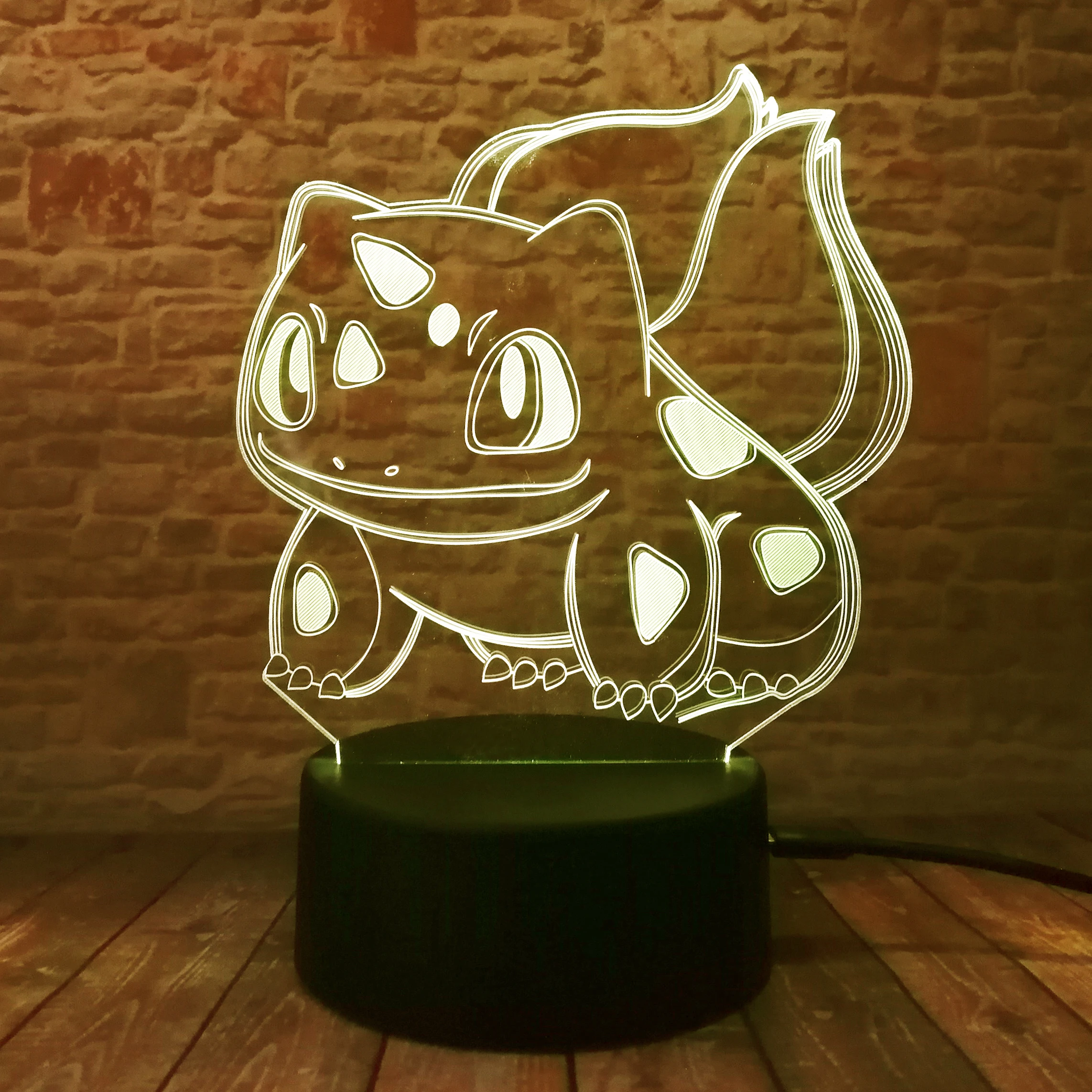 Мультяшная аниме-фигурка Покемон го Ночная лампа Pokeball Bulbasaur пульт дистанционного