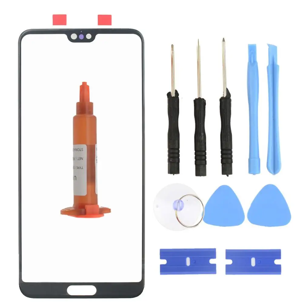 Черный топ передний экран внешняя стеклянная линза ремонтные наборы и УФ LOCA Клей