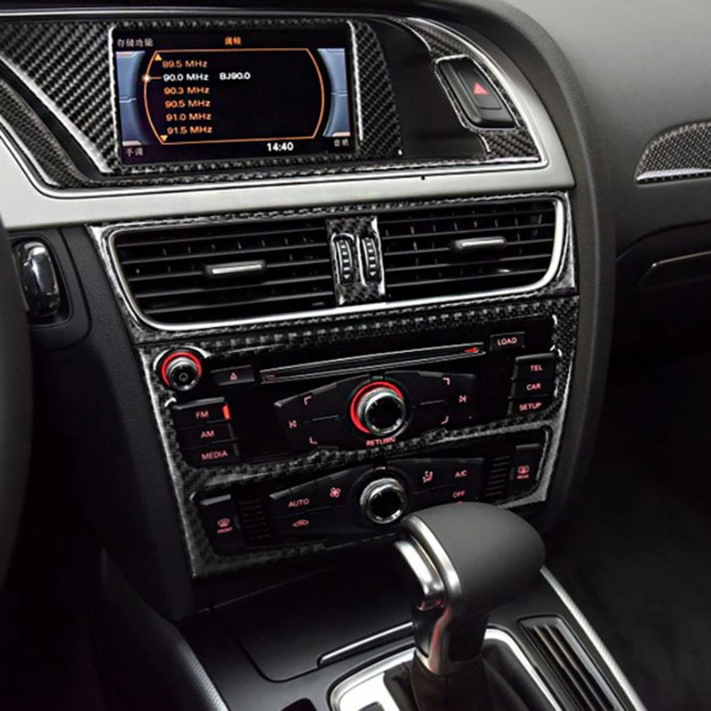SRXTZM для Audi A4 A5 B8 ремонт автомобиля углеродного волокна консоль управления CD рамка