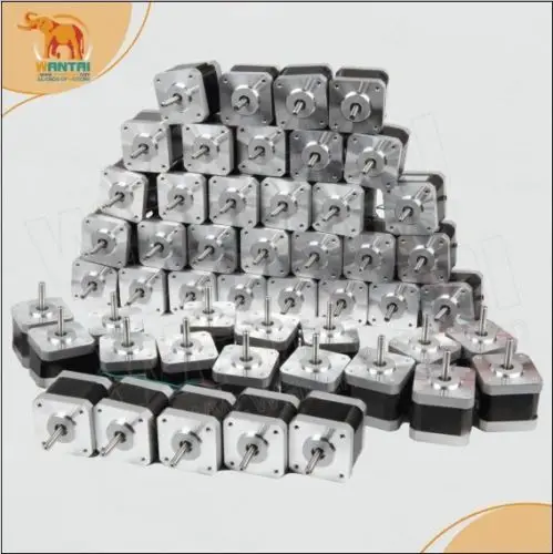 

[DE TO EUR]60 шт. Wantai 4lead Nema17 шаговый двигатель 42BYGHW609-X1 56oz-in 0,4 Нм 40 мм 1,7a, D-вал с разъемом для 3D-принтера