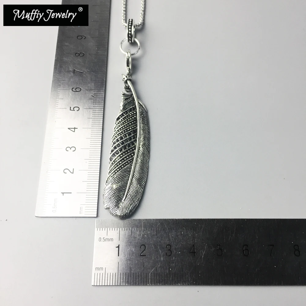 Ожерелье из черного пера Европейская мода Rebel хорошие ювелирные изделия для