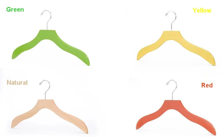 [Бесплатная доставка] Красивая деревянные вешалки для одежды зеленый curvaseer Grip (10