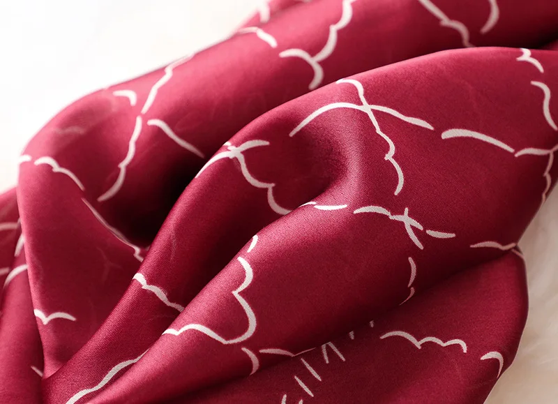 Новый женский шелковый шарф с принтом большая шаль элегантные шарфы из фуляра