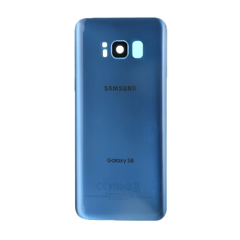 Для samsung S8/S8+ SM-G950, передняя линза для экрана, Задняя стеклянная крышка, запасная крышка для батареи, ремонтные комплекты, аксессуары для сотового телефона - Цвет: blue