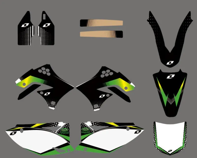 H2CNC 0024 команда графика фоны наклейки Наборы для Kawasaki KX450F KXF450 2009 2010 2011 2012 KXF 450 KX