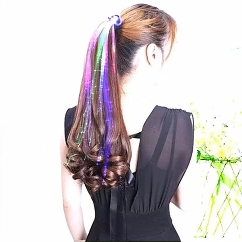 1 шт. парик со светодиодной подсветкой яркие волоконные заколки Светящиеся