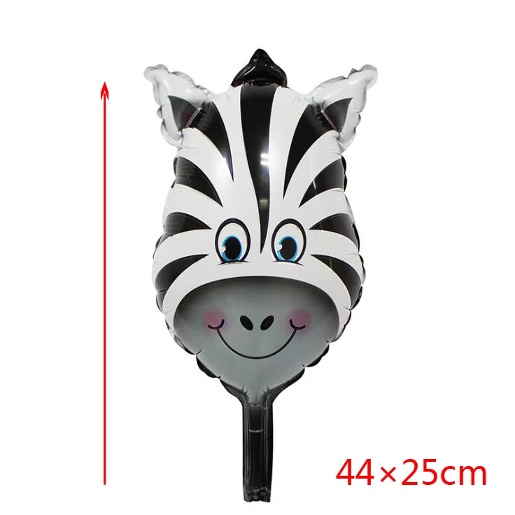 Zebra head 1 шт., пчела, божья коровка, мини-сова, улитки, Бабочка, тигр, фольгированные шары, детские игрушки на день рождения, вечерние игрушки - Цвет: Zebra head