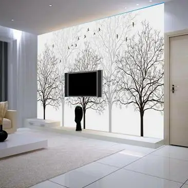 Custom 3d wallpaper Large adornment mural wallpaper/restaurant/study frameless abstract personality three trees | Обустройство дома