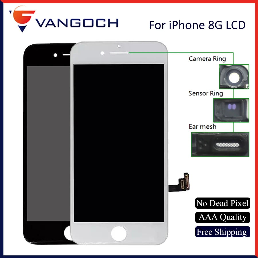 10 шт./партия Качество AAA для iPhone 8 ЖК экран Замена объектива Pantalla с сенсорным