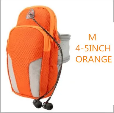 M orange 4-5 дюймов спортивный Чехол для наручной сумки для iPhone X, 8, 7, 6, 6s плюс 5 SE водонепроницаемый чехол для телефона нарукавный спортивный чехол Сумки для Xiaomi Redmi 4x - Цвет: M orange