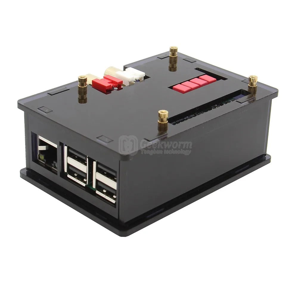Акриловый чехол для Raspberry Pi 3 DAC Плата расширения, защитный корпус для PCM5122 аудио модуль/Raspberry Pi 3 Model B+/3B