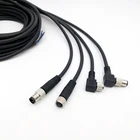 Кабель для подключения датчика M8 водонепроницаемый штекер и гнездо прямоугольный 4 5 Pin + 2m ПВХ линия