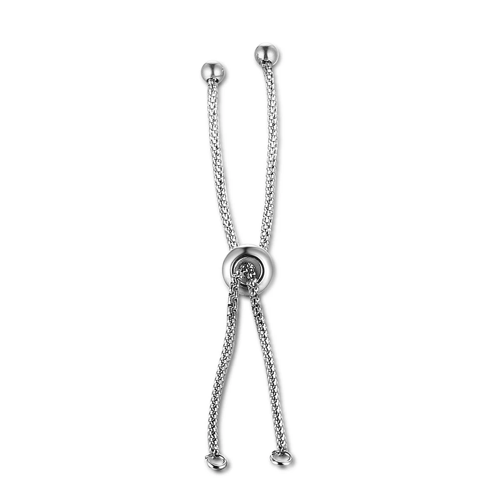 steel color 5 шт./лот, две петли, соединитель, Шарм для изготовления ювелирных изделий, нержавеющая сталь, ползунок, коробка, цепь, ползунок, удлинитель, браслет, аксессуары - Цвет: steel color