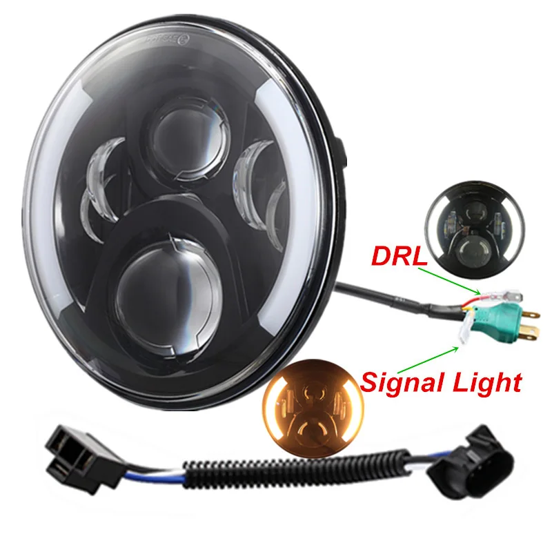 7 светодио дный светодиодный проектор фары с поворотом сигнального света для Lada