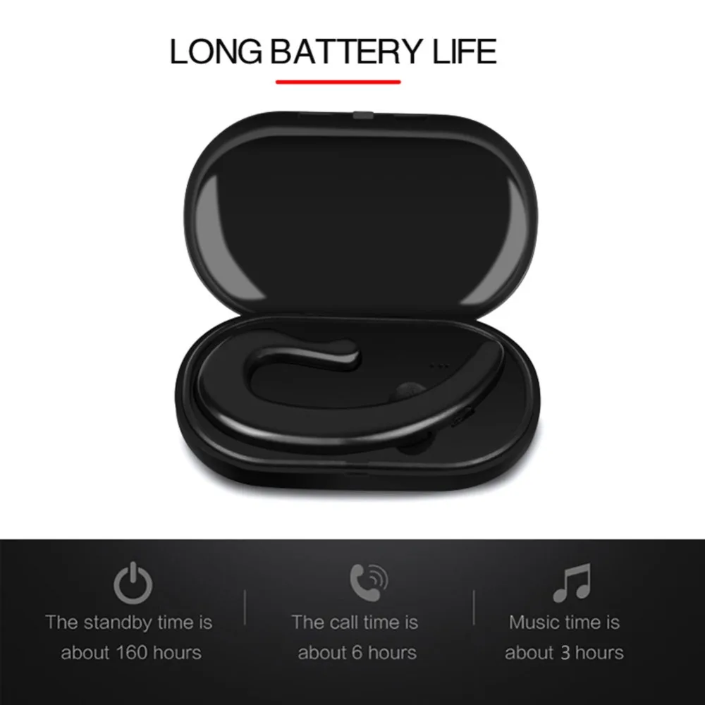 Новые Bluetooth 5,0 костной проводимости наушники с микрофоном Bluetooth беспроводные наушники спортивные наушники мини гарнитура для iPhone Android
