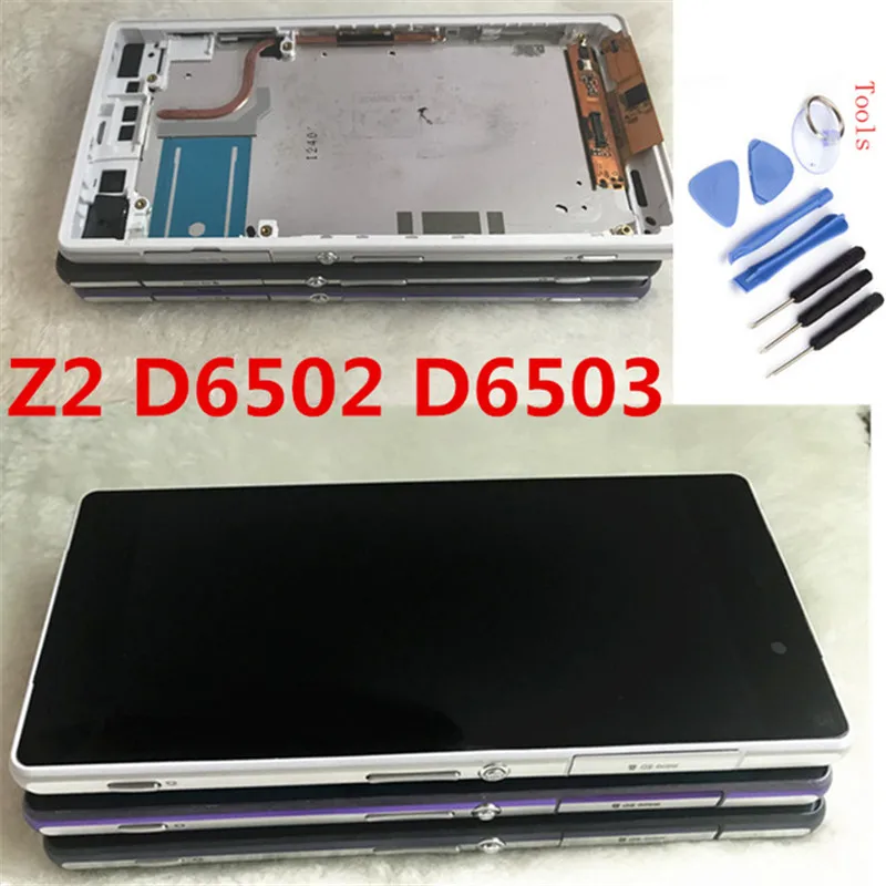 Сенсорный ЖК экран для SONY Xperia Z2 5 2 дюйма оригинальный D6502 D6503 D6543 Z2|Экраны мобильных