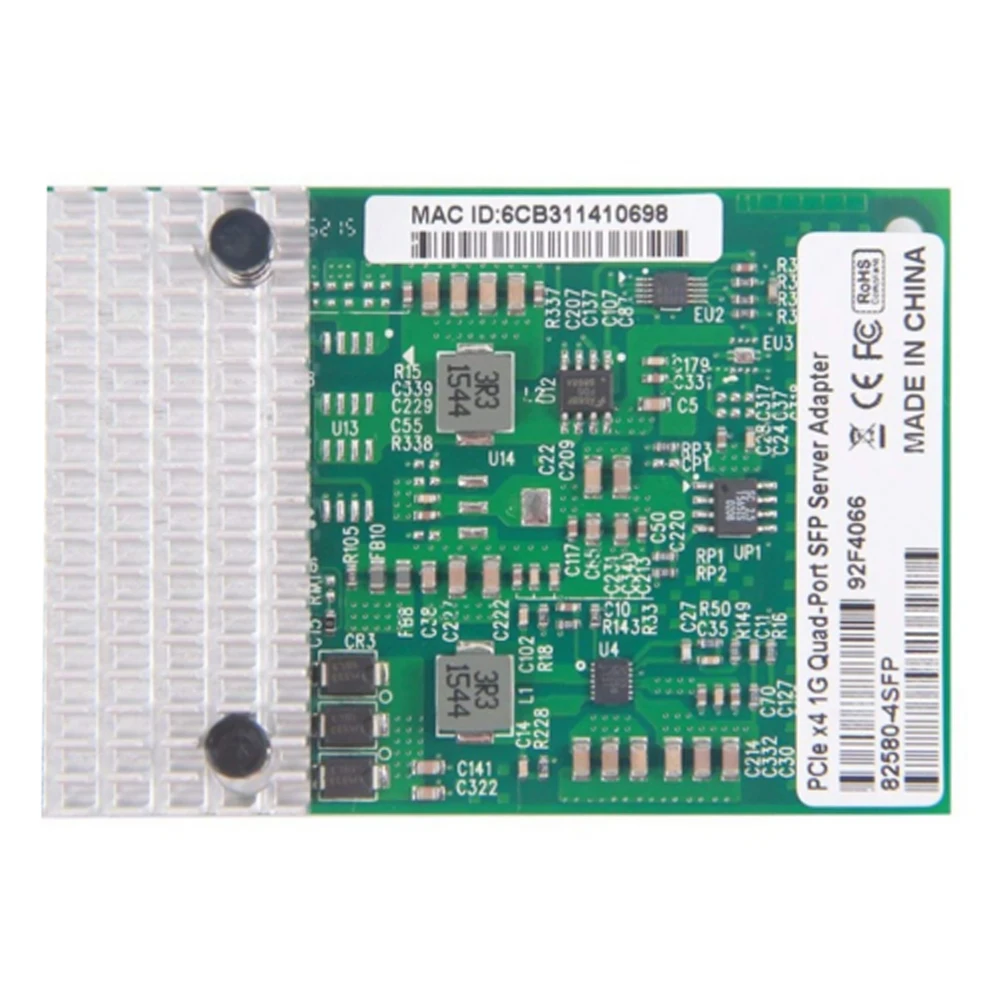 82580 чипсет 1G Ethernet серверный адаптер (NIC) четырехъядерный SFP порт PCIE 2 0 такой же как