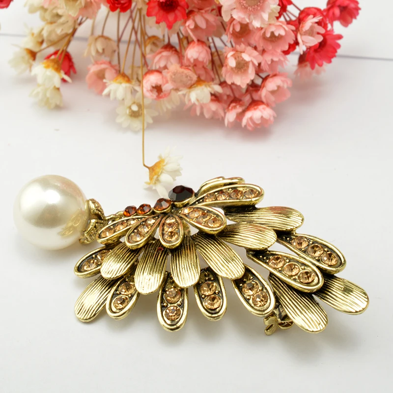 MZC Новое поступление винтажные золотые булавки для брошей женские с имитацией