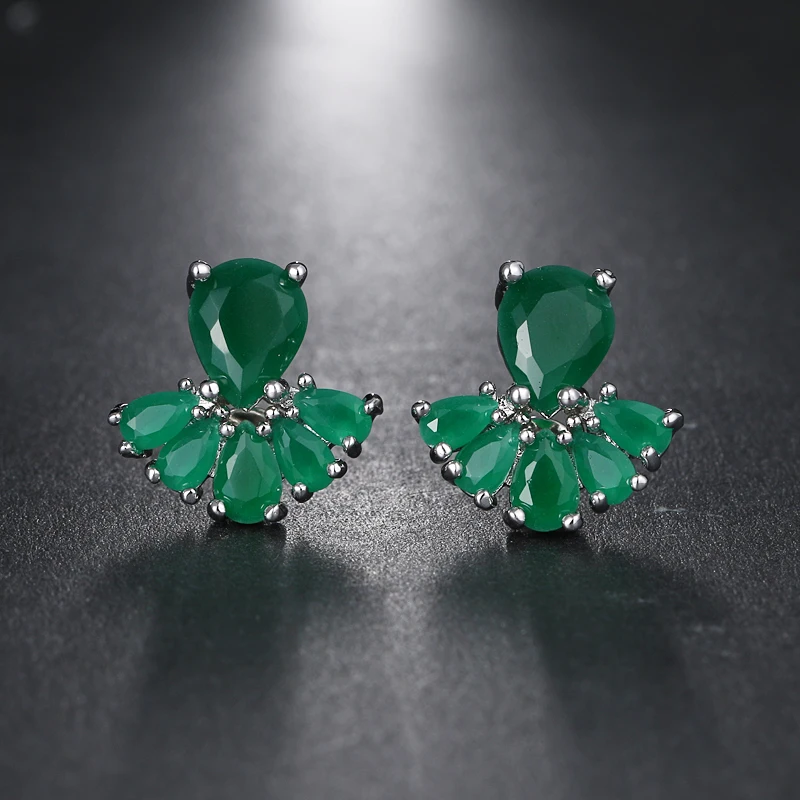 Женские серьги гвоздики с фианитом различные цвета|stud earrings|different earingsearrings style |