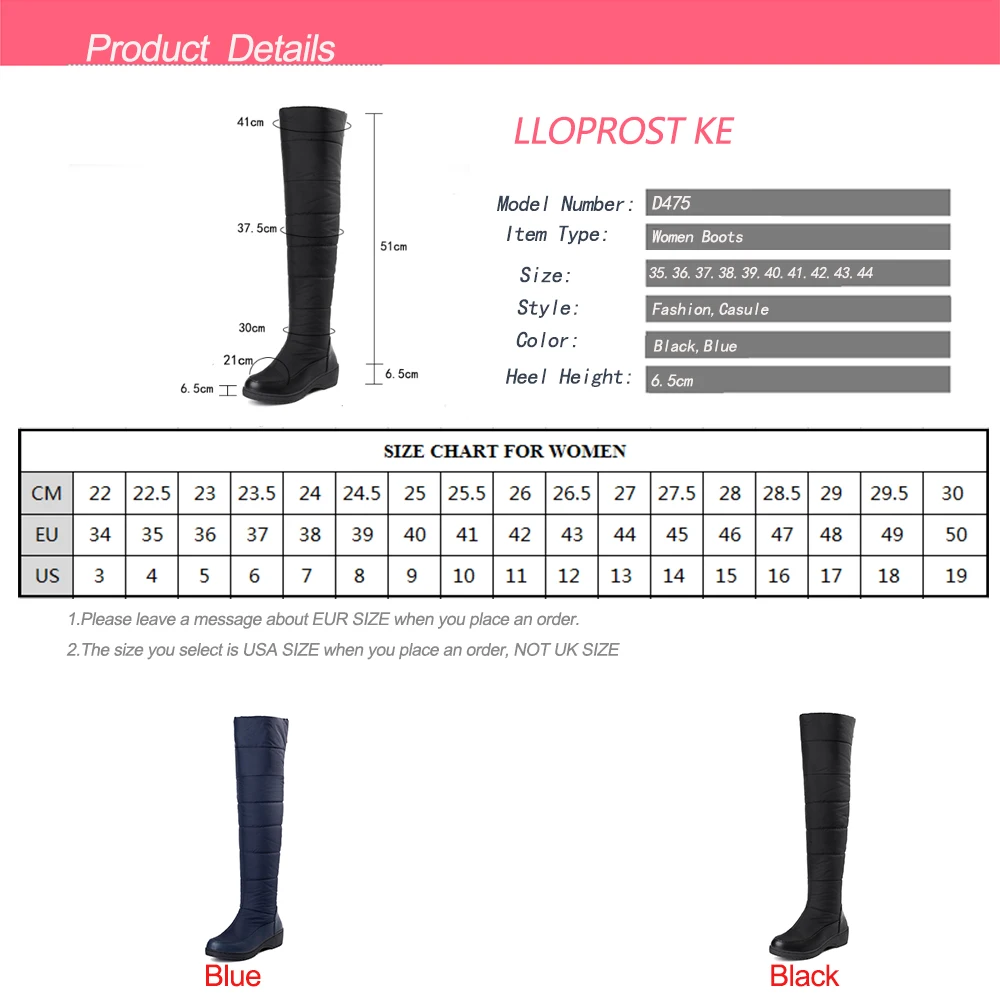 Lloprost ke 2020 New keep Warm Snow Boots For Women Platform Shoes Thigh High Zip Thick Fur Over The Knee EUR Size | Обувь