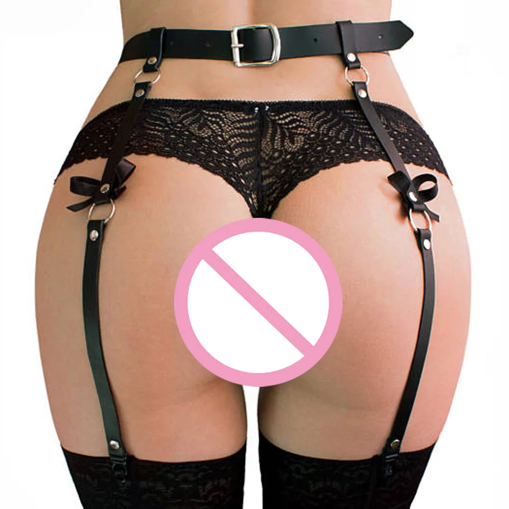Leather Body Harness For Women High Waist Suspender Belt Garter Belt Stockings Bondage Leg Sexy Pastel Goth Garter Body Fantazi