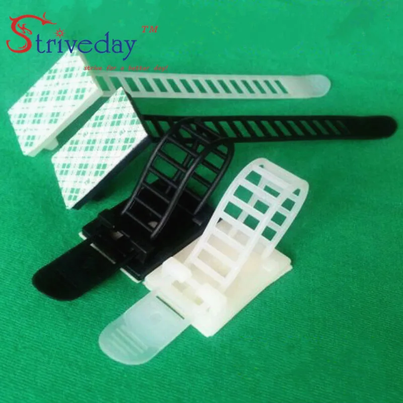 50 шт./пакет регулируемые зажимы для кабелей крепления проводов и защита