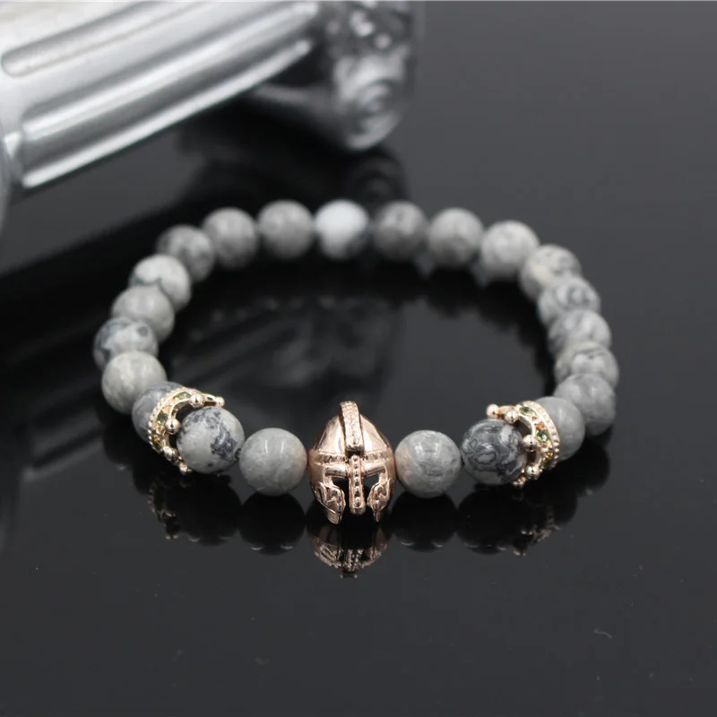 Лидер продаж Римский рыцарь Спартанский военный шлем очаровательный браслет для