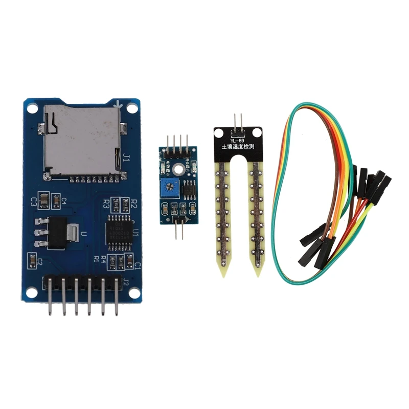 Модуль обнаружения влажности гигрометра почвы датчик для Arduino PI & SPI Reader Mini SD карта