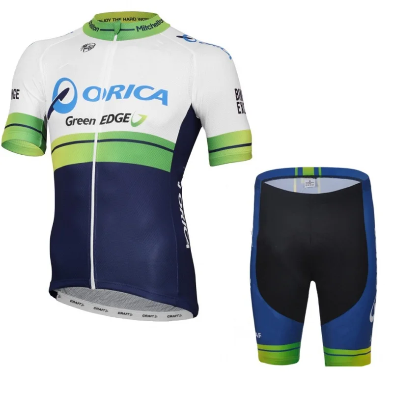 no bib white pro team orica комплекты велосипедной одежды с коротким рукавом, одежда для велосипеда MTB Ropa Ciclismo, велосипедная майка и шорты с гелевой подкладкой - Цвет: no bib white