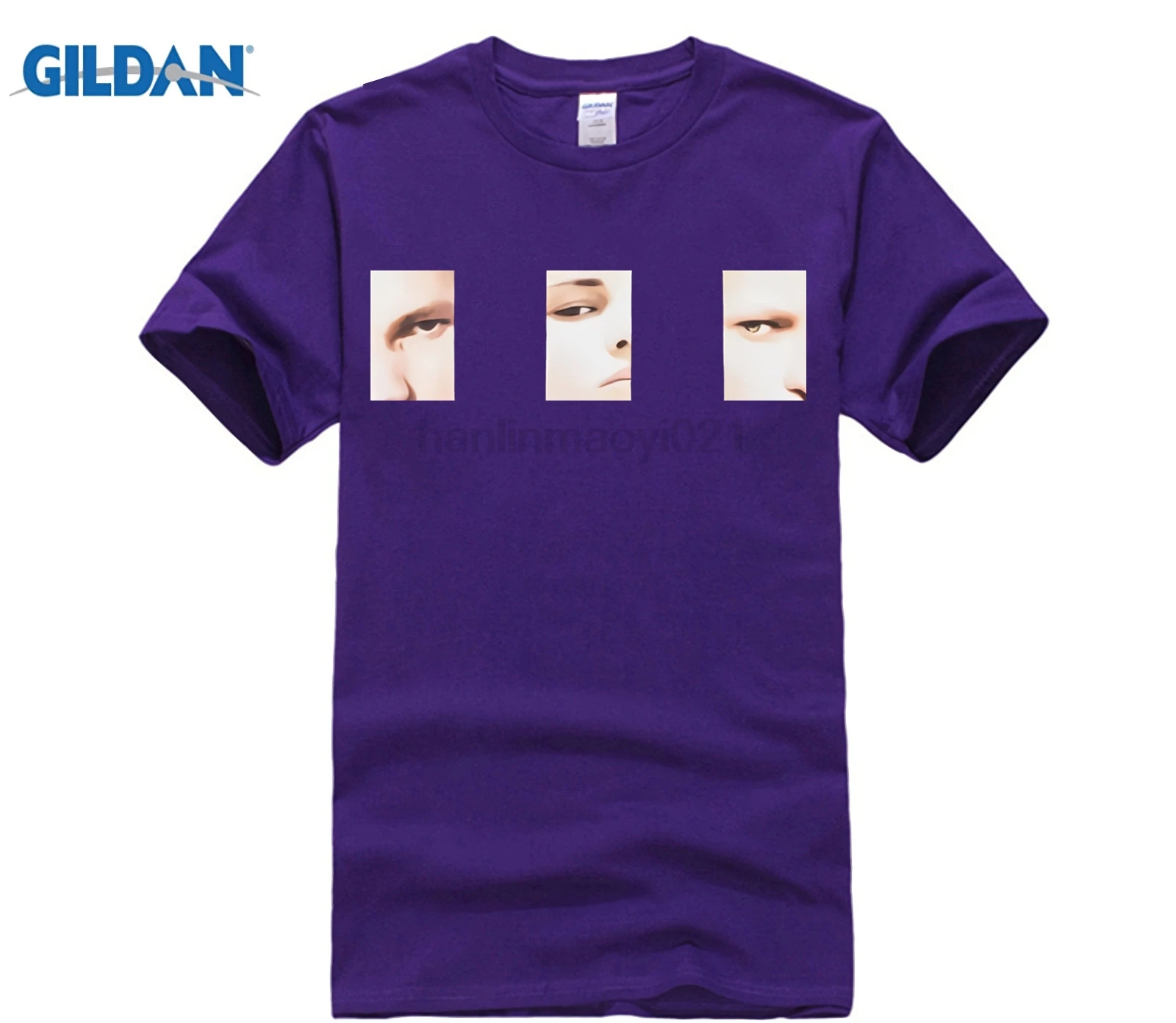 GILDAN INFLATION Eyes print short sleeve t-shirt mens fashion t-shirts funny top tees streetwear | Мужская одежда