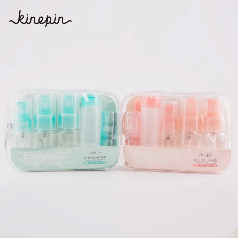 8 шт. дорожный мини контейнер для косметики с сумкой хранения|refillable bottles|press bottletravel