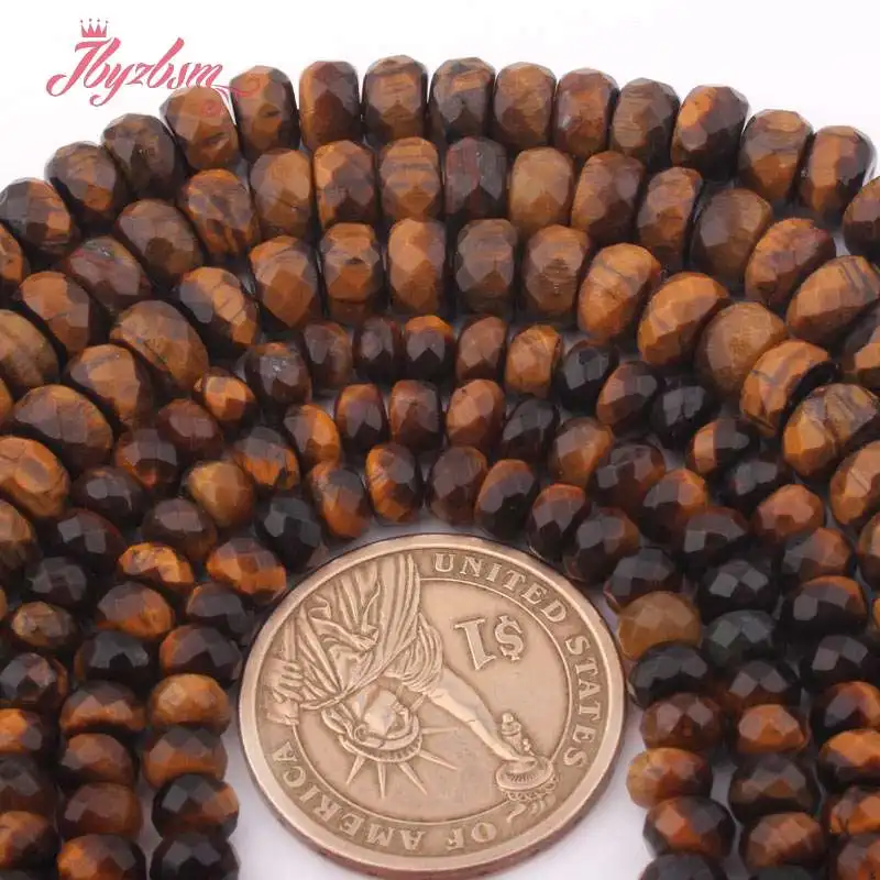 Бусины тигровый глаз для изготовления браслетов ожерелий ювелирных изделий 3 х6 4